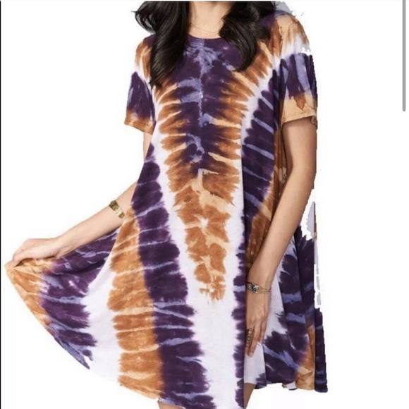 Mumu Gant Flow Tunic In Tiger Tie Dye 